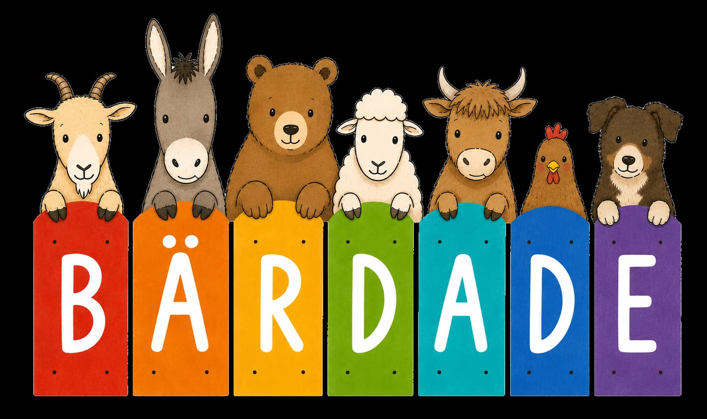 Bärdade-Logo mit Hoftieren.